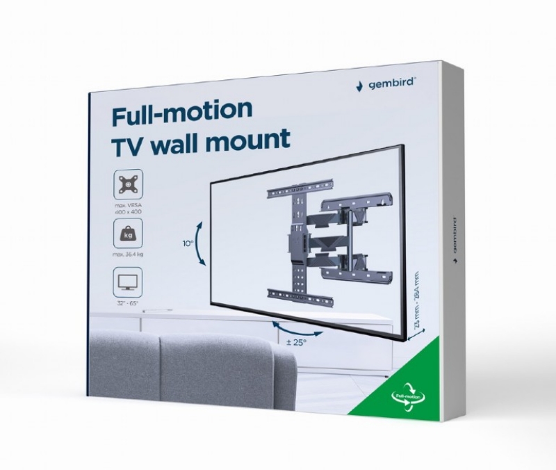 Picture of Gembird Full-Motion TV Wall Mount 32''-65''  WM-65ST-01