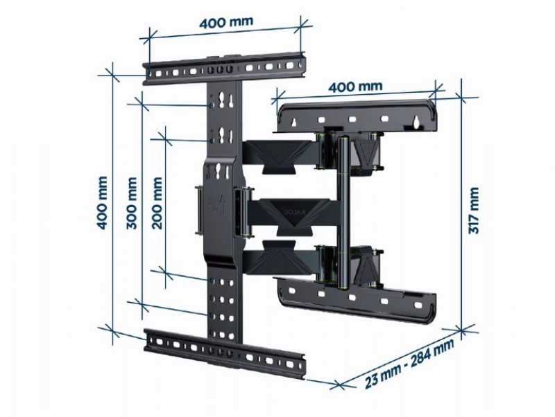 Picture of Gembird Full-Motion TV Wall Mount 32''-65''  WM-65ST-01