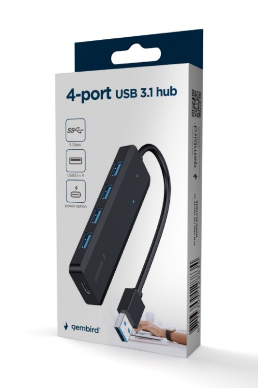 Picture of Gembird 4-port USB 3.1 (Gen1) Hub UHB-U3P4P-02