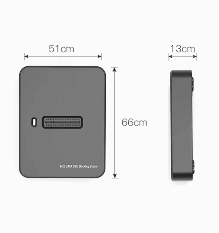 Picture of Gembird Desktop USB Type-C M.2 SATA & NVMe SSD Drive Docking Station Black DD-U3M2