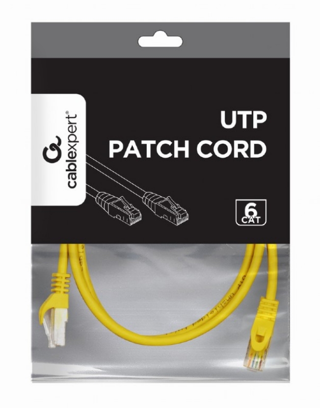 Picture of Gembird CAT6 UTP Patch cord, 2 m, yellow  PP6U-2M/Y