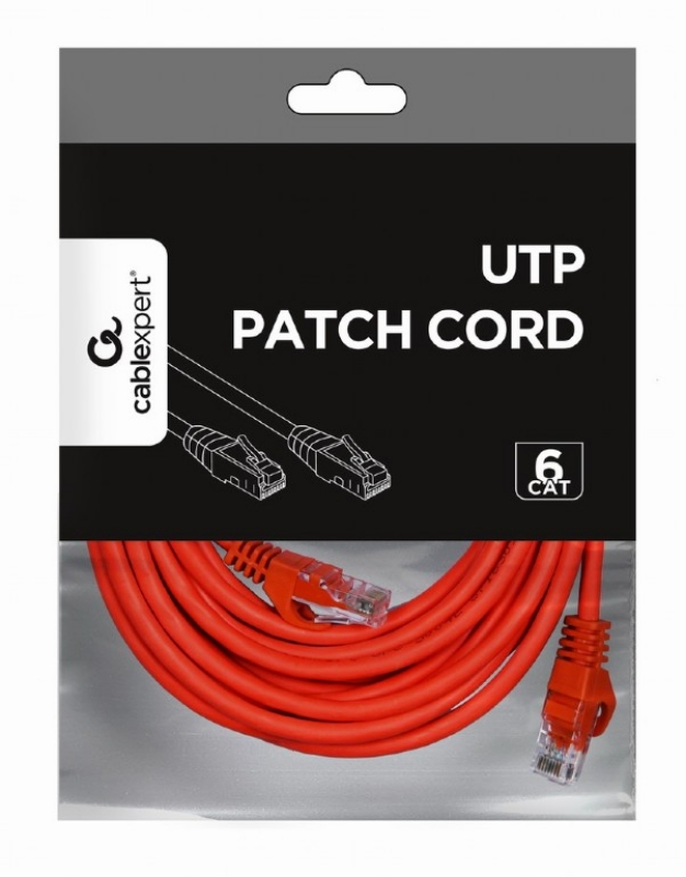 Picture of Gembird CAT6 UTP Patch Cord, 5m, red PP6U-5M/R
