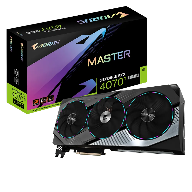 Picture of Gigabyte GeForce RTX4070Ti Super 16GB AORUS Master Graphics Card GV-N407TSAORUS M-16GD G10