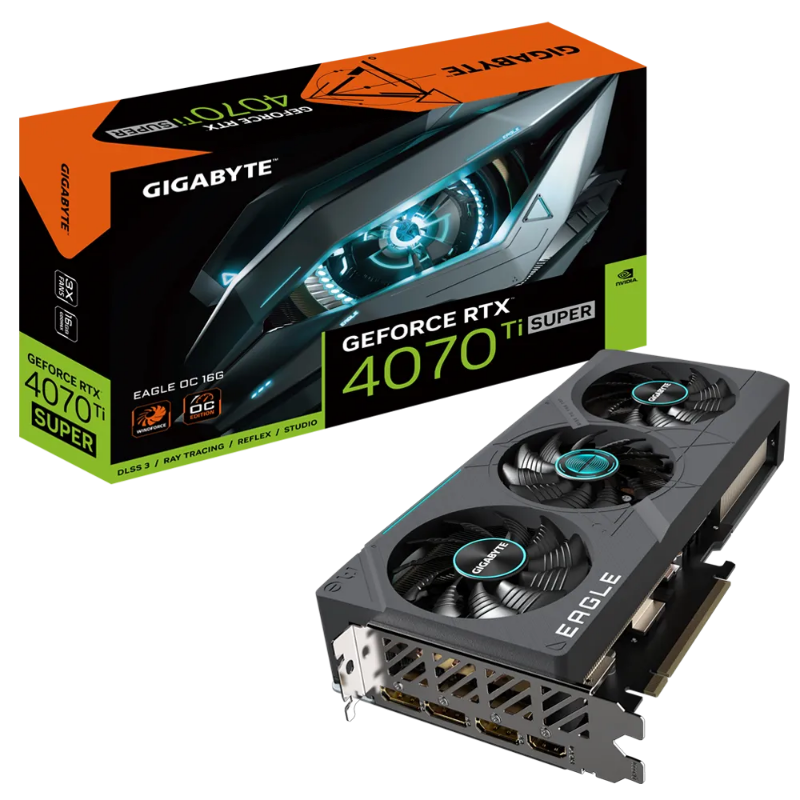 Picture of Gigabyte GeForce RTX4070Ti Super Eagle OC 16GB Graphics Card GV-N407TSEAGLE OC-16GD G10
