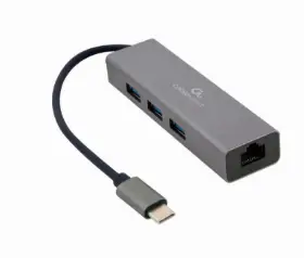 Picture of Gembird USB-C Gigabit network adapter with 3-port A-CMU3-LAN-01 Type C