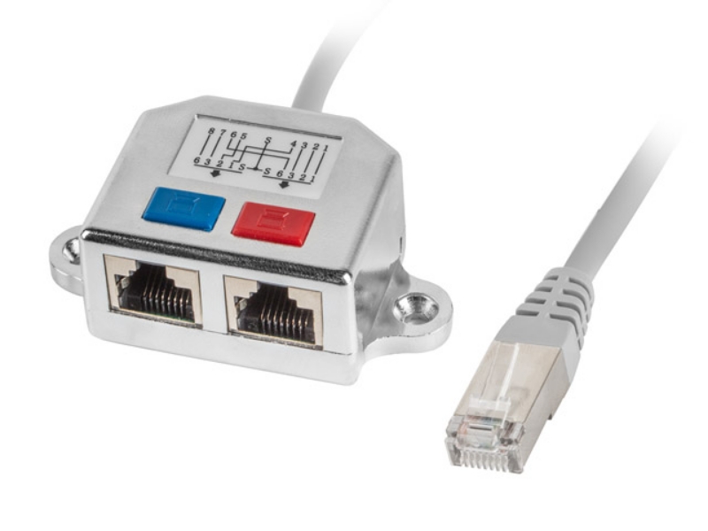 Picture of Lanberg FTP RJ45 CAT5e Splitter (RJ45 -> 2xRJ45) AD-0026-S