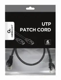 Picture of Gembird CAT6 UTP Patch cord 0.25m Black PP6U-0.25M/BK