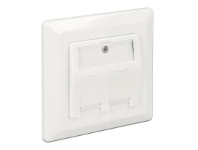 Picture of Delock 86202 Keystone Wall Outlet 2 port