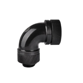 Picture of Thermaltake Pacific G1/4 PETG Tube 90 degree compression 16mm OD-Black Fitting CL-W097-CA00BL-A