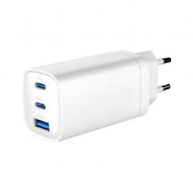 Picture of Gembird 3-port 65 W USB fast charger, white TA-UC-PDQC65-01-W