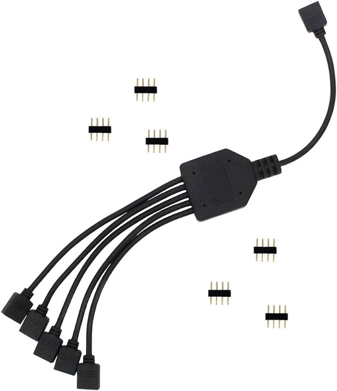 Picture of OEM Motherboard RGB SYNC Splitter 12V 4Pin RGB Transfer Extension Cable