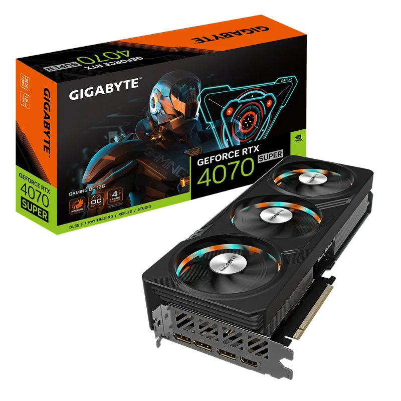Picture of Gigabyte GeForce RTX4070 Super OC 12G Graphics Card GV-N407SGAMING OC-12GD G10