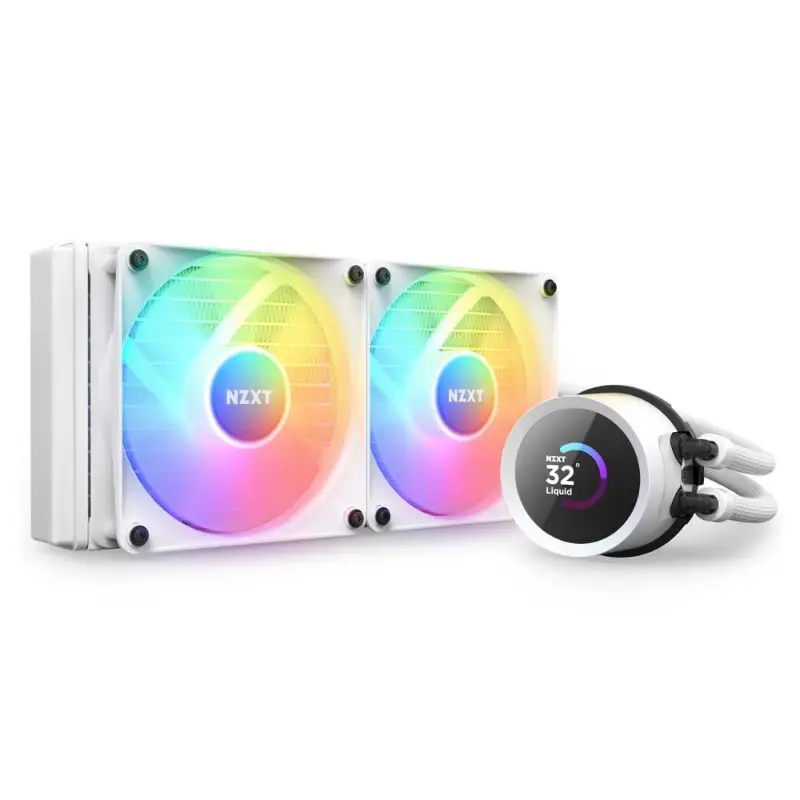 Picture of NZXT Kraken 240mm RGB AIO LCD Liquid Cooler White 1700/AM5 RL-KR240-W1