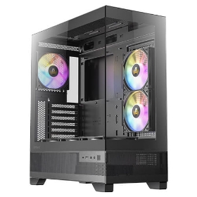 Picture of Antec CX700 ARGB Mid-Tower 270° View + 3x120mm ARGB Fans Gaming PC Case Black
