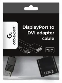 Picture of Gembird Display Port to VGA adapter cable black A-DPM-VGAF-02