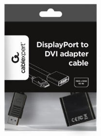 Picture of Gembird Display Port to VGA adapter cable black A-DPM-VGAF-02