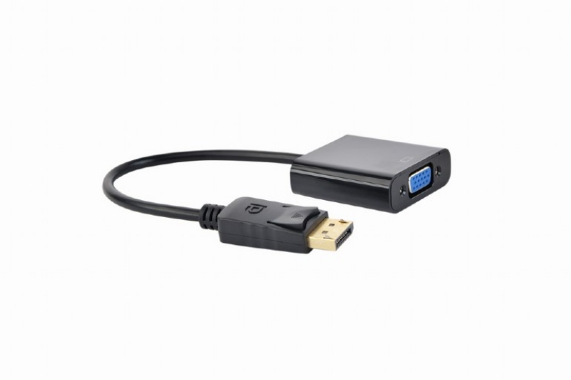 Picture of Gembird Display Port to VGA adapter cable black A-DPM-VGAF-02
