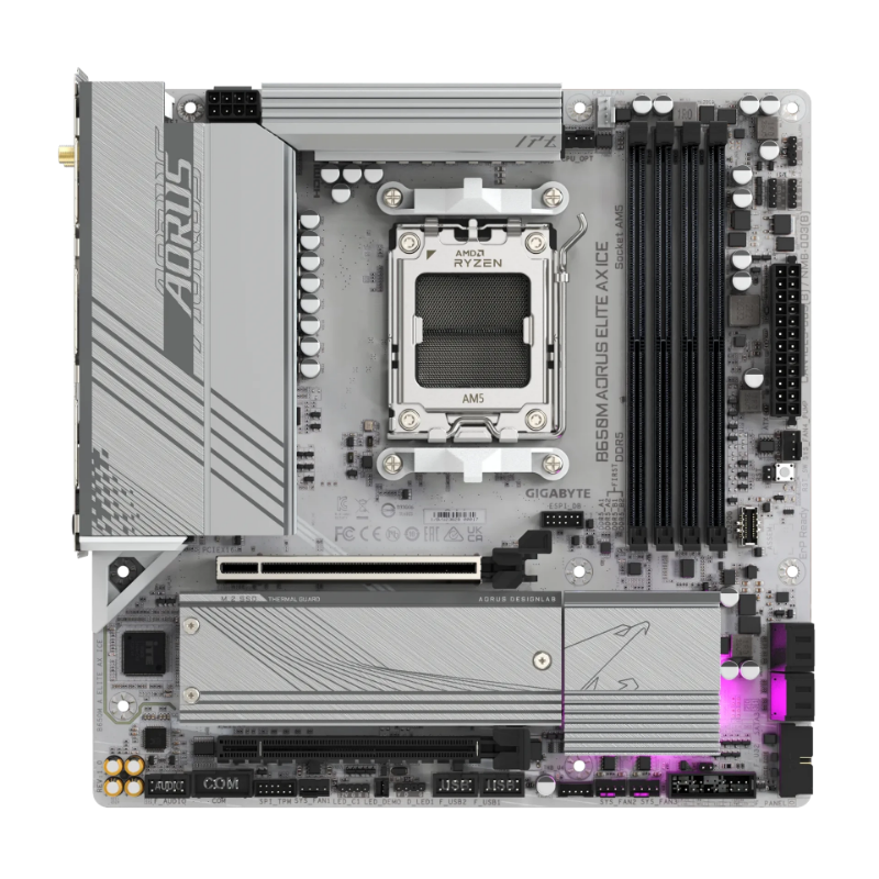 Picture of Gigabyte B650M AORUS Elite AX Ice Motherboard