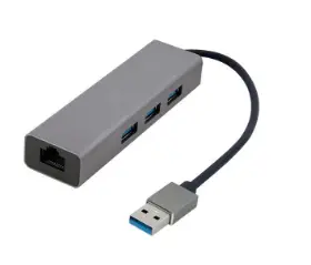 Picture of Gembird network adapter with 3-port USB 3.0 hub A-AMU3-LAN-01