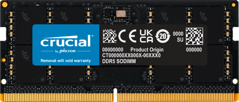 Picture of Crucial DDR5 32GB(1x32GB) 5600 MHz SODIMM