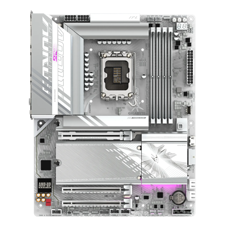 Picture of Gigabyte Z890 A Elite Ice Wifi 7 LGA1851  ATX Motherboard White