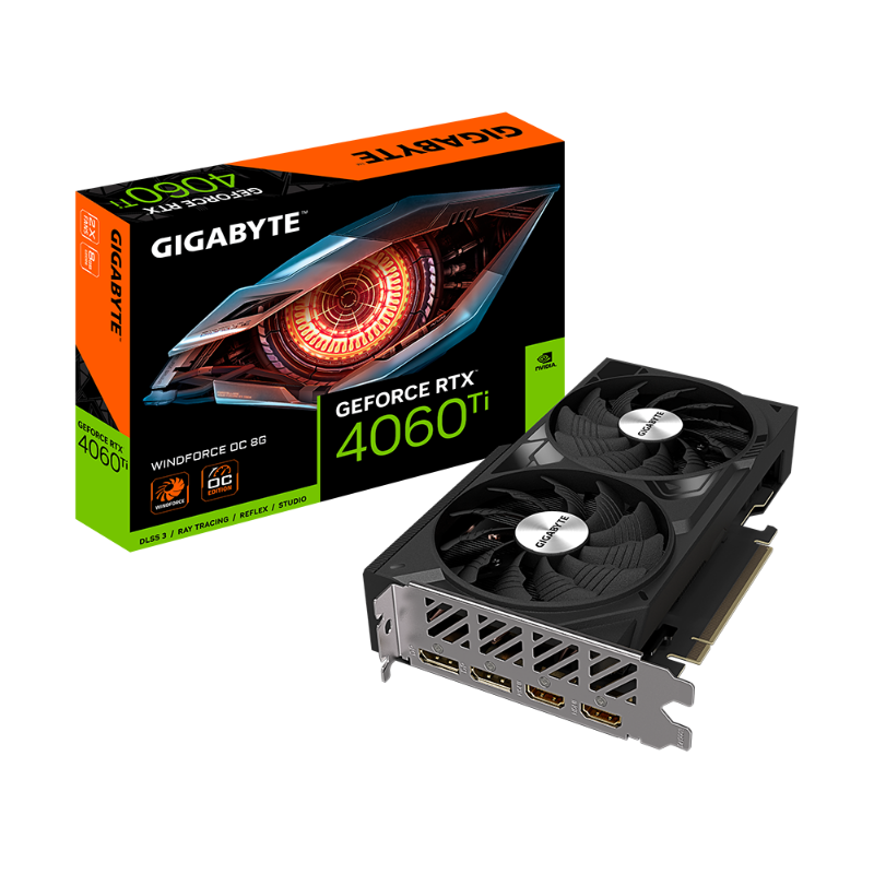 Picture of Gigabyte GeForce RTX™ 4060 Ti WINDFORCE OC 8G GV-N406TWF2OC-8GD