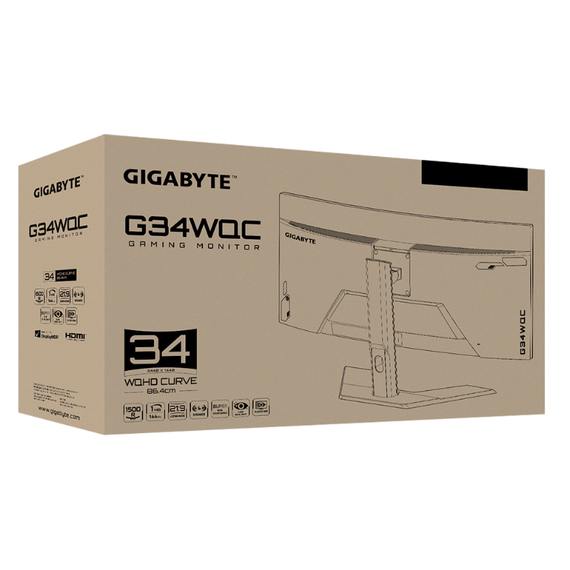 Picture of Gigabyte G34WQCP 34" Gaming Monitor