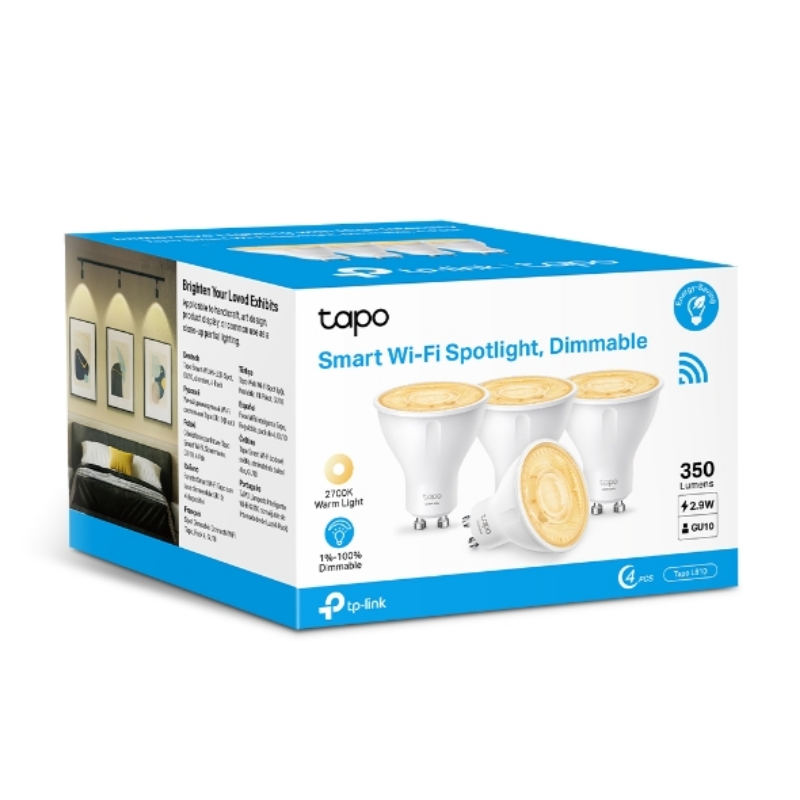 Picture of TP-Link Tapo L610 (4-Pack) Tapo Smart Wi-Fi Spotlight Dimmable 4-Pack