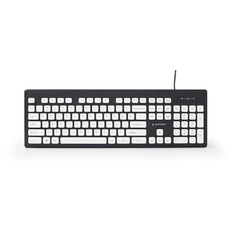 Picture of Gembird Chocolate Silent Keyboard  USB US Layout Black KB-CH-01