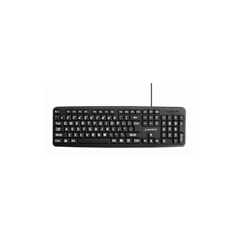 Picture of Gembird Standard Keyboard with Large Letters KB-US-103