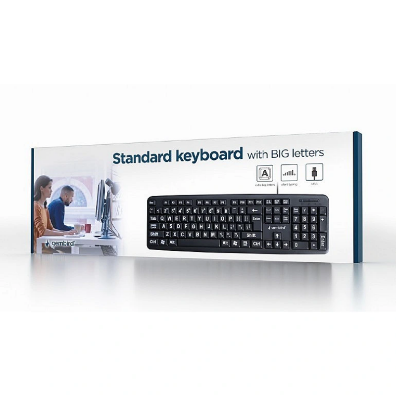 Picture of Gembird Standard Keyboard with Large Letters KB-US-103