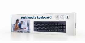 Picture of Gembird Multimedia Keyboard Black US-Layout KB-UM-107