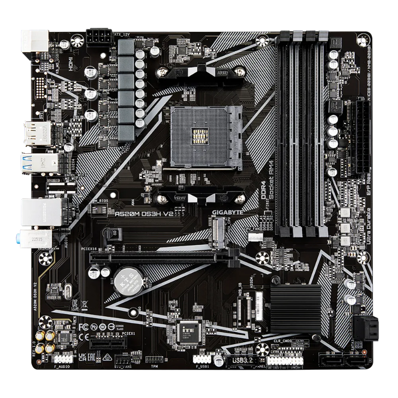 Picture of Gigabyte A520M DS3H V2 (rev. 1.0) AMD A520 Chipset