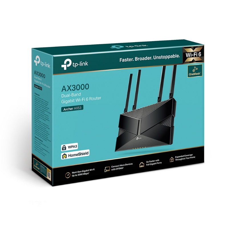 Picture of TP-Link AX3000 Dual Band Gigabit Wi-Fi 6 Router AX53