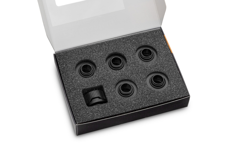 Picture of EKWB EK-Quantum Torque 6-Pack HDC 16 - Black EK-TORQUE-6PK-HDC-16-BK