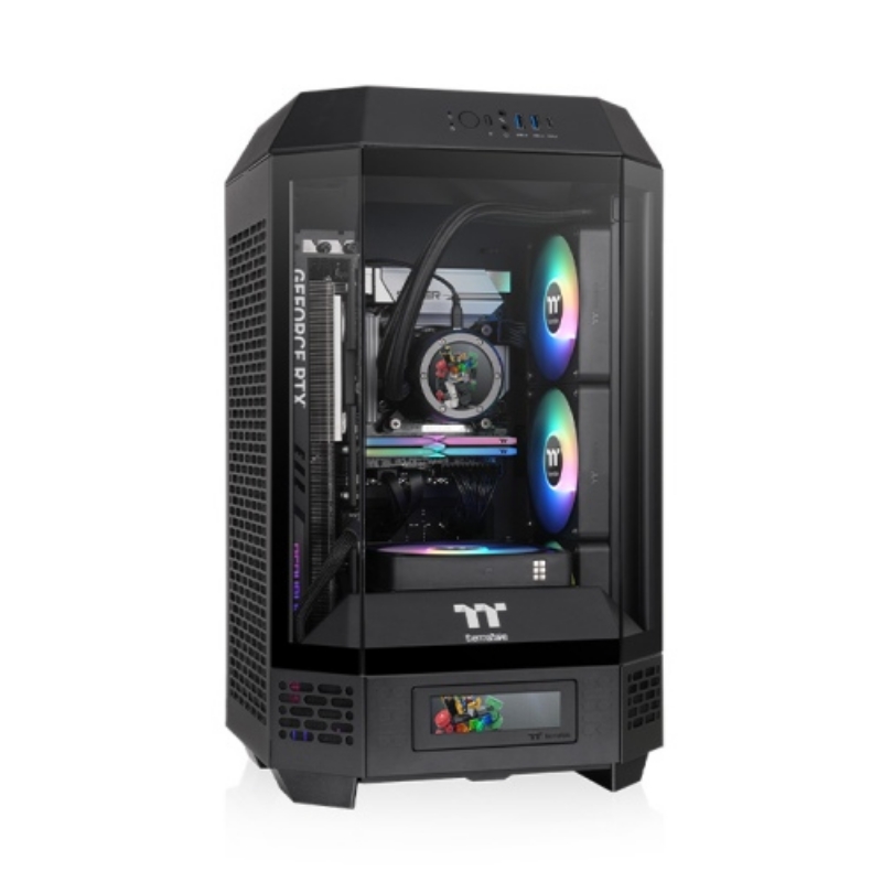 Picture of Thermaltake The Tower250/Black Fan*2/ColorBox/With Screen Metal Panel