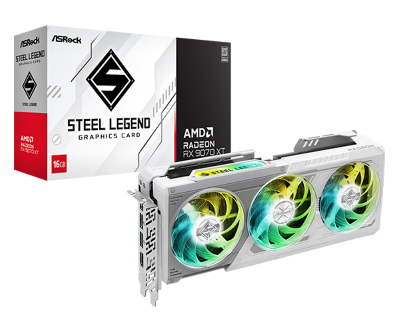 Picture of ASROCK RX9070XT SL 16G  TRadeon RX   9070 XT Steel Legend 16GB