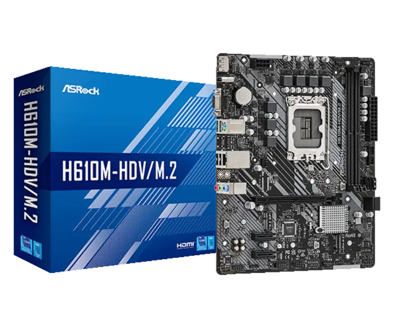Picture of ASRock H610M-HDV M.2 2DDR4 4SATA3 LGA1700 ATX Motherboard 2.0