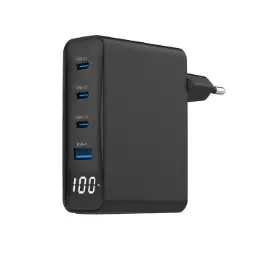 Picture of Gembird Charger Adapter  100W 4PORT GAN USB Fast  Charger,LCD,Black, TA-UC-PDQC100LCD-01-BK