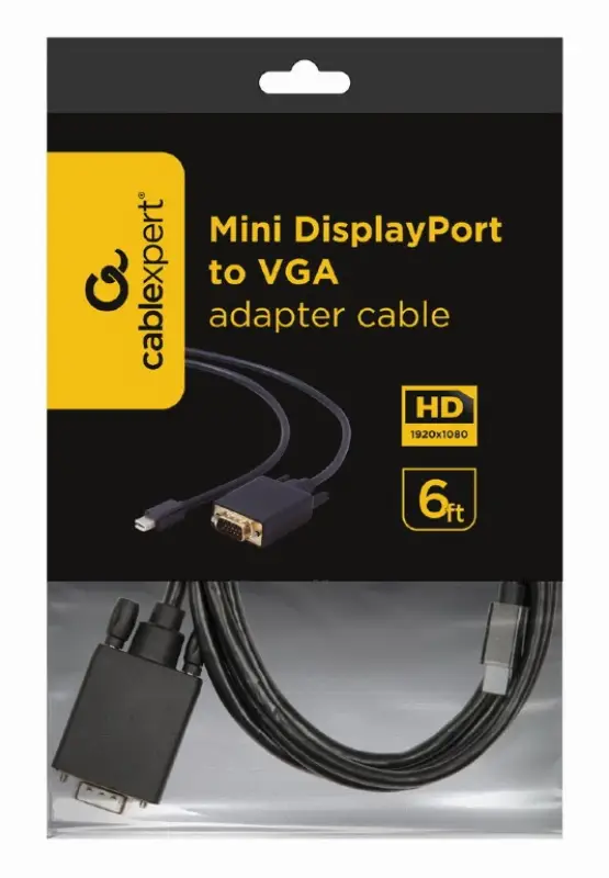 Picture of Gembird Mini Display Port > VGA 1.8m CC-mDPM-VGAM-6