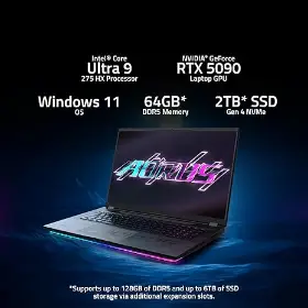 Picture of Gigabyte AORUS MASTER 18 BZHC6UKD45S, Intel 275HX, RTX 5090, 18" Mini LED WQXGA 240Hz, DDR5 64Gb (32Gb*2), Gen4 1TB + Gen4 1TB, Win11 PRO Black