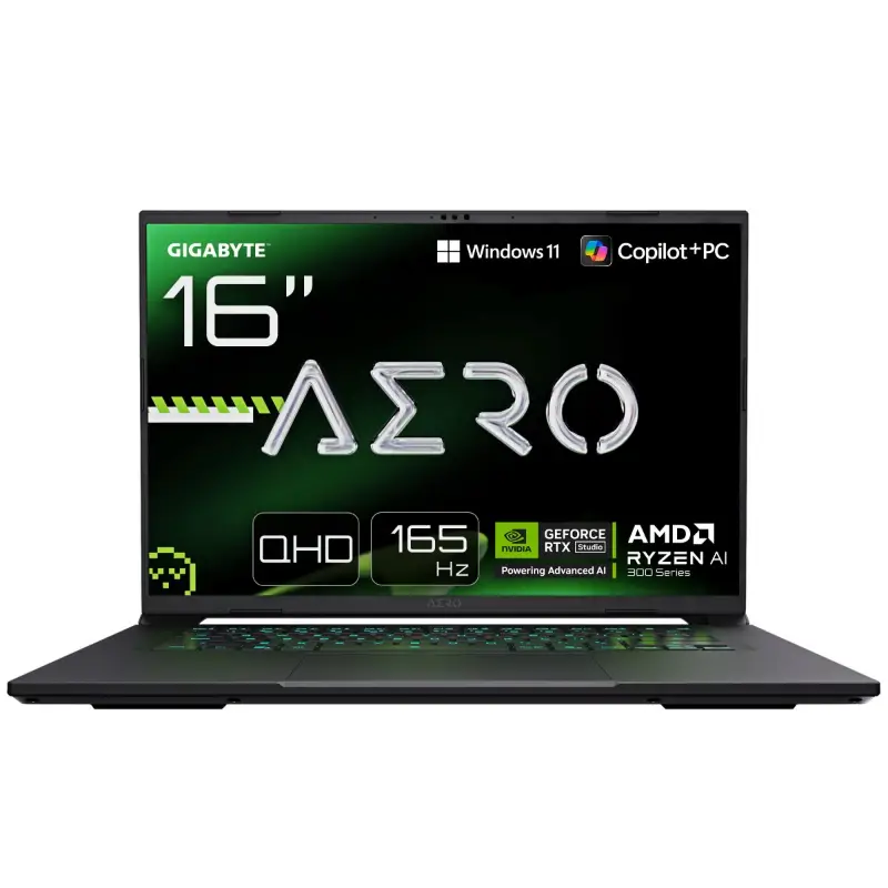 Picture of Gigabyte AERO X16 1VH93UKC94DH AMD Ryzen AI 7 350  RTX 5060, 16" QHD+ WQXGA 165Hz, DDR5 16Gb  (1*16Gb), Gen4 1TB, Win11 Home White
