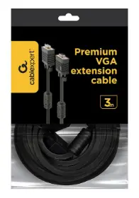 Picture of Gembird  Premium dual-shielded VGA cable with  ferrite cores ,3M CC-PPVGA-10-B