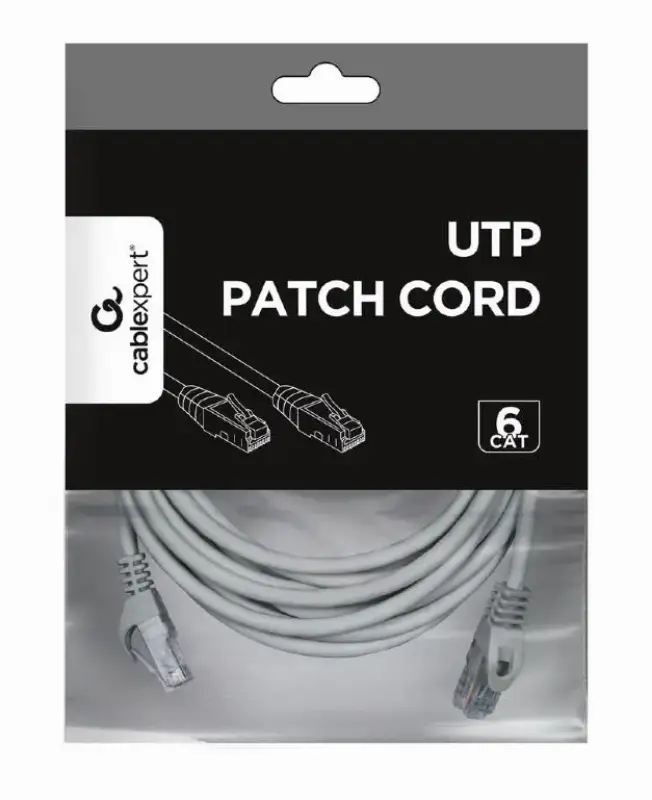 Picture of Gembird CAT6 UTP Patch cord 0.25m Grey PP6U-0.25M