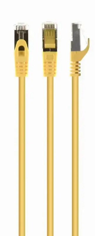 Picture of Gembird S/FTP Cat. 6A LSZH patch cord yellow, 0.5 m PP6A-LSZHCU-Y-0.5M