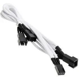 Picture of BitFenix 3-Pin 3x 3-Pin Adapter 60cm Sleeved White/Black
