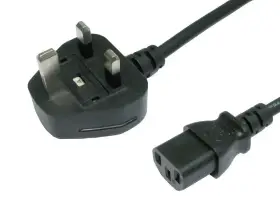 Picture of TapeCom UK 3-Pin > C13 Power Cord 1.8m   JL-49A/JL-38C