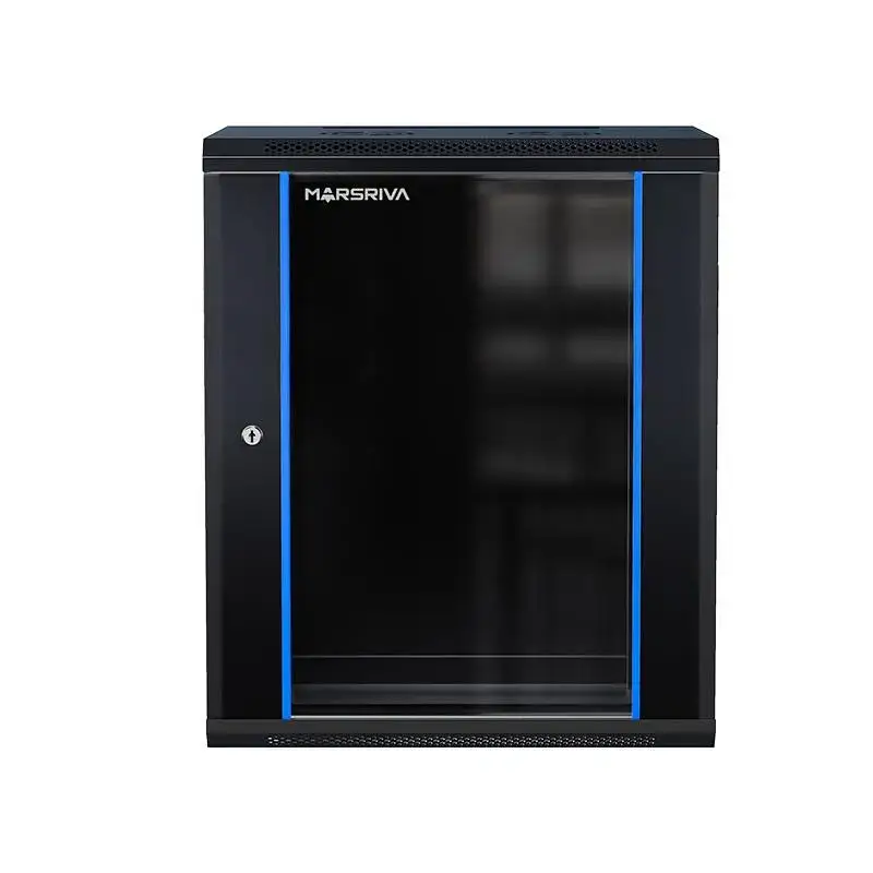 Picture of Marsriva WS6418 Wall-Mount Cabinet 600*450*18U 1xShelf 1xFan