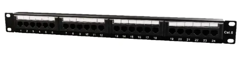 Picture of Gembird CAT6 24 port patch panel with rear cable management NPP-C624CM-001
