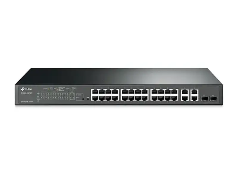Picture of TP-Link T1500-28PCT (TL-SL2428P) Jetstream 24-Port 10/100Mbps POE + 4-port Gigabit Smart  Switch
